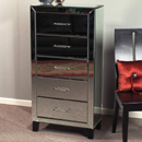 Mirrored 5 drawer chest furniture