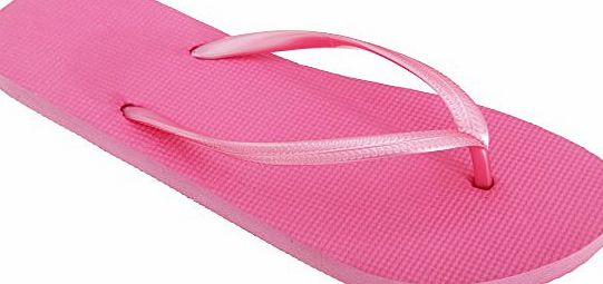 Floso � Womens/Ladies Textured Toe Post Flip Flops (5-6 UK) (Pink)