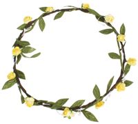 Flower Hair Wreath - Mini Rose - Yellow