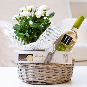 White Gift Basket