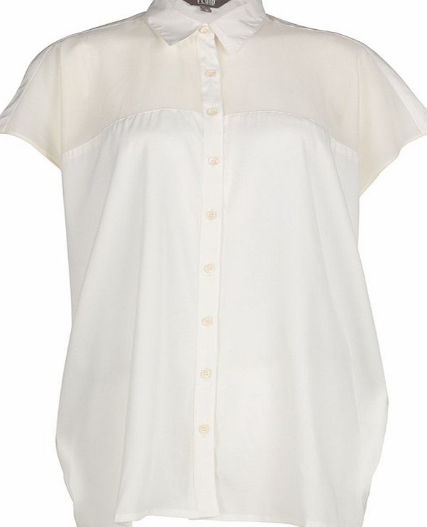 Fluid Womens Short Sleeve Blouse White