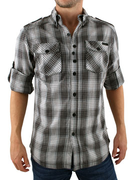 Grey Chapel Hill Long Sleeve Check Shirt