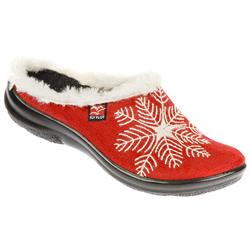 Female Jasmine Textile Upper Christmas in Navy, Red