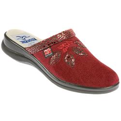 Fly Flot Female Lesley Textile Upper Textile Lining Christmas in Burgundy