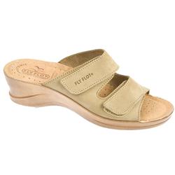 Fly Flot Female Ruth Nubuck Upper Leather Lining Adjustable in Khaki