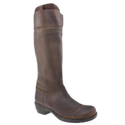 Female Myla Mona Sock Calf Boot Nubuck Upper Casual in Dark Brown