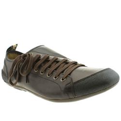 Male Fly London Hide Leather Upper in Dark Brown, Grey