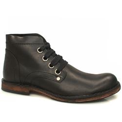 Fly London Male Rufus Leather Upper Alternative in Black
