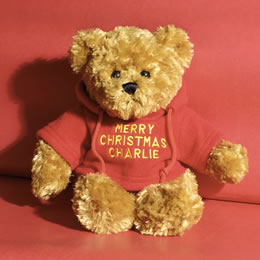 Flying Flowers Toffee Bear Red Jumper