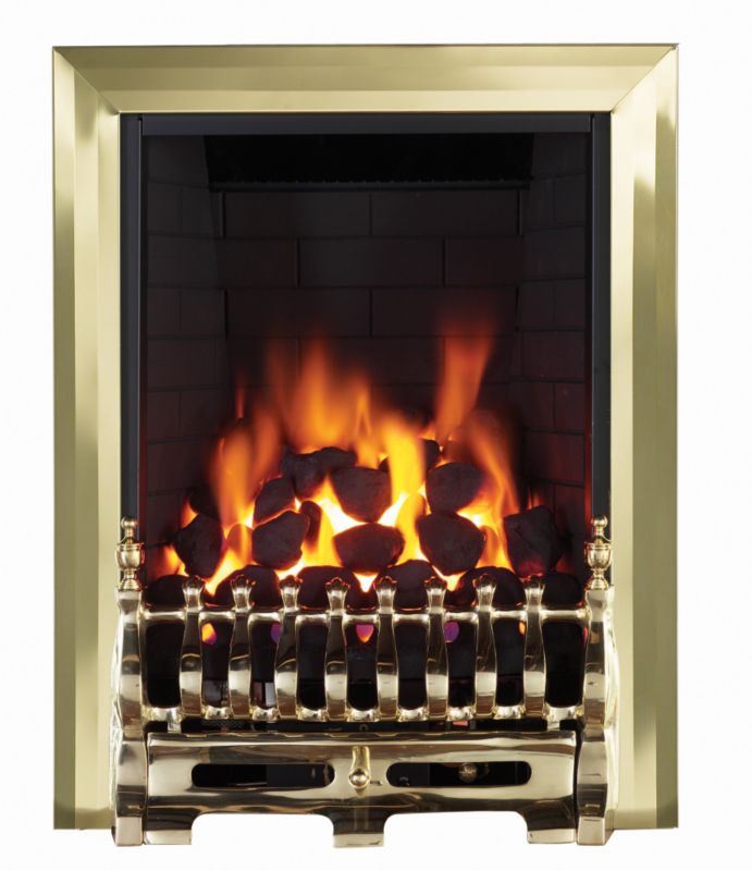 Blenheim Full Depth Gas Inset Fire Brass Effect