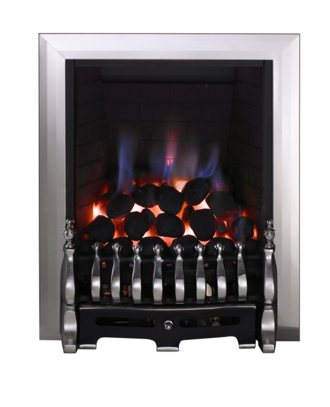 Blenheim Full Depth Gas Inset Fire Chrome Effect