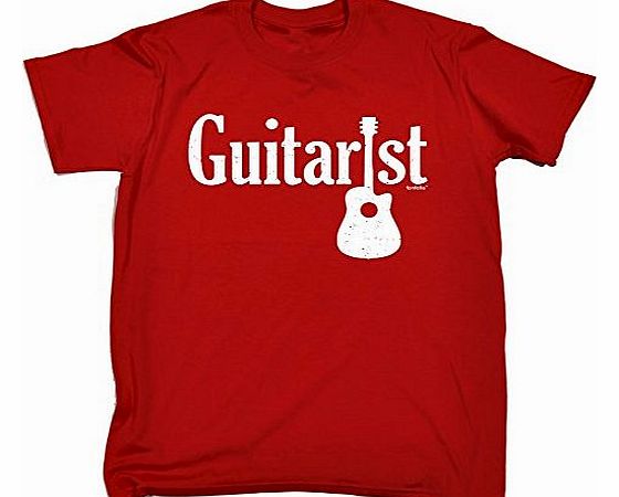 ACOUSTIC GUITAR (XL - RED) NEW PREMIUM LOOSE FIT T-SHIRT - slogan funny clothing joke novelty vintage retro t shirt top mens ladies womens girl boy men women tshirt tees tee t-shirts shirts fashion ur