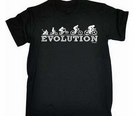 EVOLUTION CYCLING YEARS (M - BLACK) NEW PREMIUM LOOSE FIT BAGGY T-SHIRT - slogan funny clothing joke novelty vintage retro t shirt top mens ladies womens girl boy men women tshirt tees tee t-shirts sh