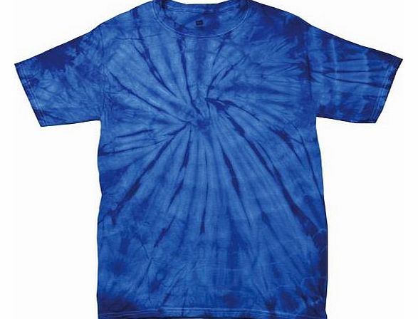 PLAIN (XL - SPIDER ROYAL) NEW PREMIUM TONAL SPIDER TIE DYE T SHIRT - Blank Novelty Boots Wellies Bestival Creamfields Global Gathering Reading the garden party glastonbury tickets Vintage retro top cl