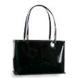 Fontanelli Black Varnished Leather Bread Basket Handbag