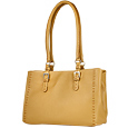 Fontanelli Camel Stiched Soft Leather Satchel bag