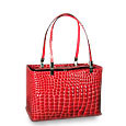 Fontanelli Crocodile Stamped Bread Basket Handbag