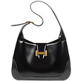 Fontanelli Polished Italian Leather Buckle Hobo Bag