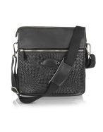 Fontanelli Woven Calf Leather Messenger Bag