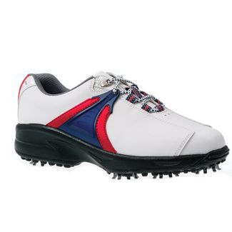 JUNIOR GOLF SHOE (WHITE/RED/BLUE) 4