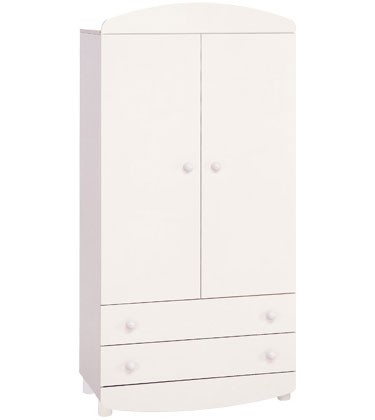 Foppapedretti Bambino Legno Geppetto Two Door Wardrobe in White