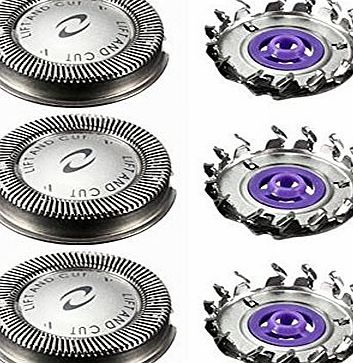 Forepin Stainless Steel Shaver Head (Comb   Cutter)for Philips HQ HQ3 HQ56 HQ55 HQ6970 HQ6695 HQ6990 PQ202 Razor, Blades Cutters And Foils Replacement Shaving Head - 3 PCS