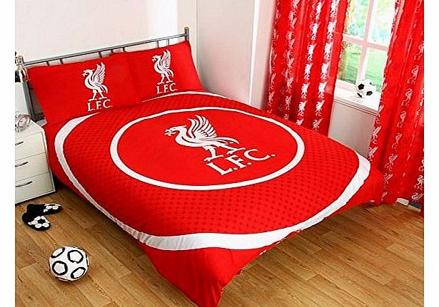 Liverpool FC Bullseye Reversible Duvet Cover Set, Red/White, Double