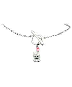 Forever Friends Sterling Silver Bear T-Bar Bracelet