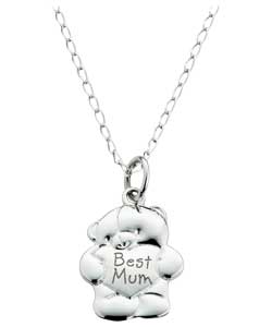 forever Friends Sterling Silver Heart Mum Pendant