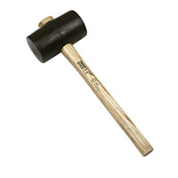 Ash Wood Handle Rubber Mallet 24oz
