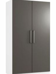 Darwin Anthracite & White 2 Door Wardrobe