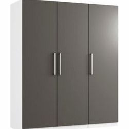 Darwin Anthracite & White 3 Door Wardrobe