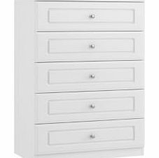 Form White 5 Drawer Chest (W)800mm