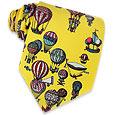 Fornasetti Macchine Volanti - Yellow Printed Silk Tie