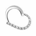 18K White Gold and Diamond Heart Pendant