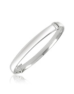 18K White Gold Hinged Bangle Bracelet