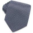 Blue Checks Extra-Long Basketweave Silk Tie