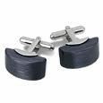 Cat Eye - Black Onyx Curved Cufflinks