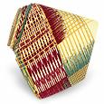 Forzieri Cream and Burgundy Patchwork Woven Silk Tie