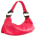 Fuchsia Ring Detail Baguette Bag