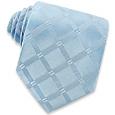 Forzieri Gold Line - Light Blue Checked Woven Silk Tie