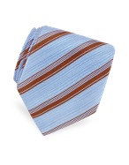 Forzieri Gold Line - New Regimental Pattern Woven Silk Tie