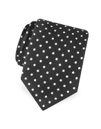 Forzieri Gold Line Polkadot Woven Silk Tie