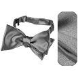 Forzieri Gray Solid Silk Self-tie Bowtie
