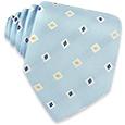 Forzieri Multi-color Diamonds Baby Blue Woven Silk Tie