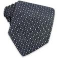 Forzieri Navy Blue Mini Squares Woven Silk Tie