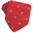 Forzieri Ornamental Flowers Wine Red Woven Silk Tie