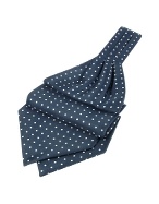 Forzieri Polkadot Printed Twill Silk Ascot