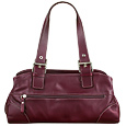 Purple Nappa Leather Spacious Satchel