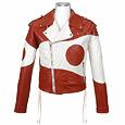 Rising Sun Flag Men` Genuine Leather Jacket